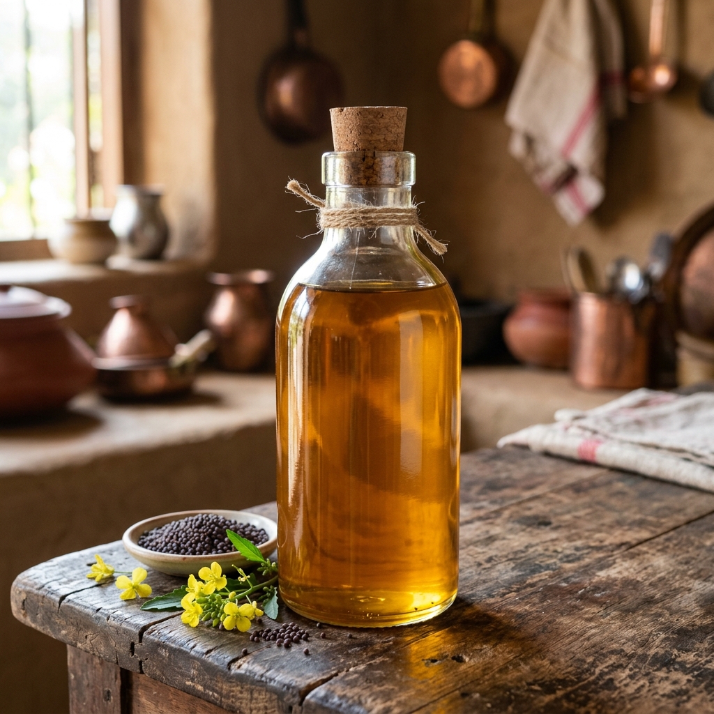 Rithwik Foods Pure Cold-Pressed Mustard Oil - Strong Aroma & Purity